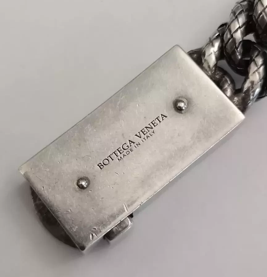 Bottega Veneta серебрянный браслет орингинал-16
