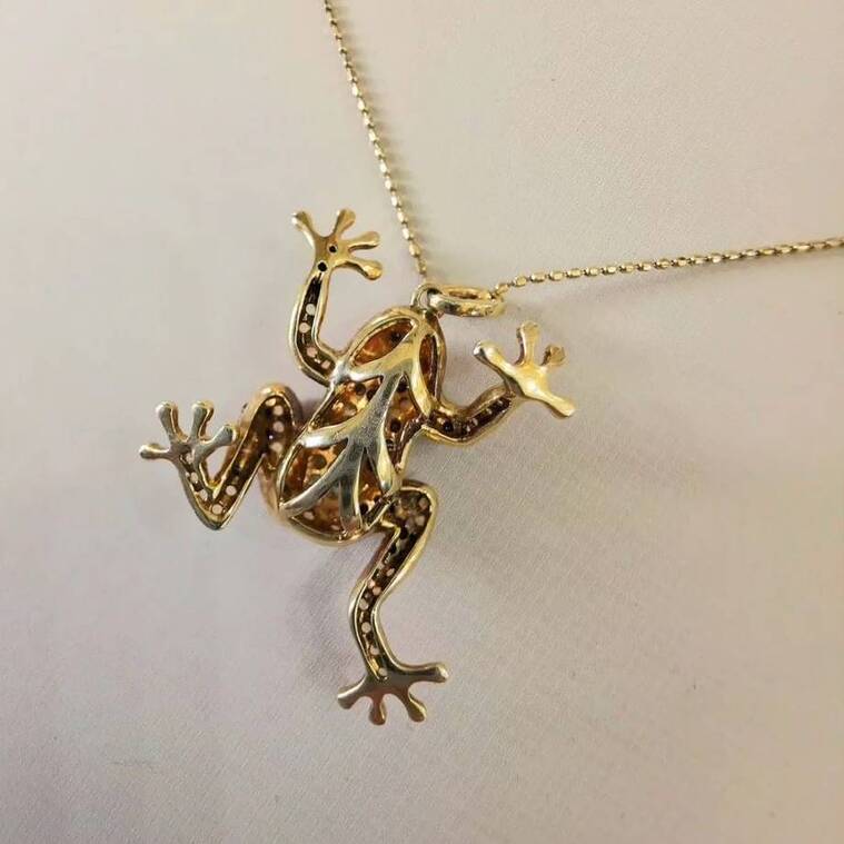 Золотая подвеска с бриллиантами сапфирами_07 Золотая подвеска с бриллиантами сапфирами-6